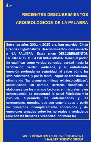 4. Recientes Descubrimientos Arqueologicos de la Palabra